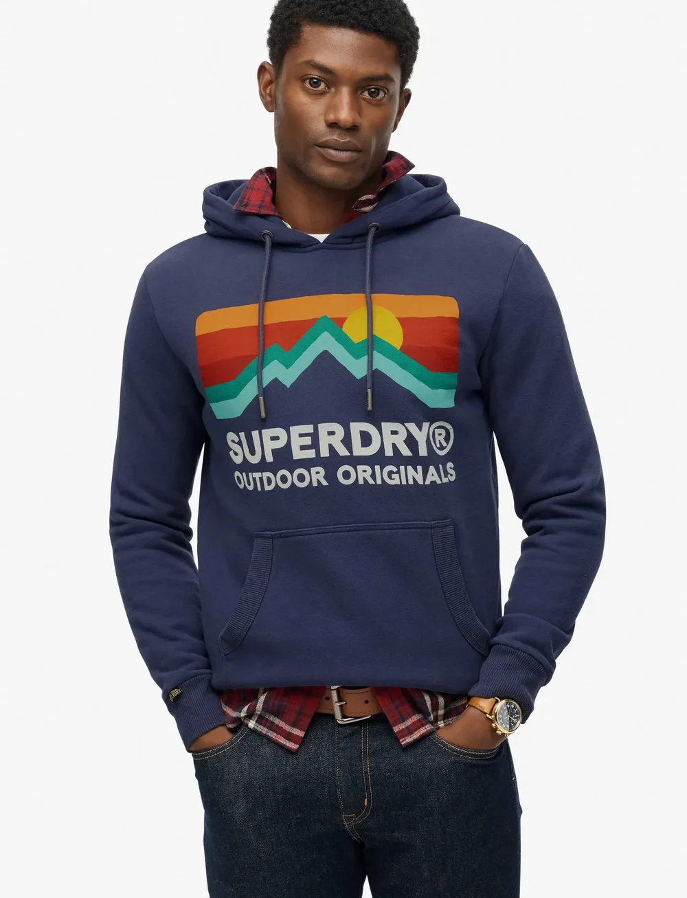 Superdry - GREAT OUTDOORS RELAXED HOOD - hoodies - lauren navy - 0