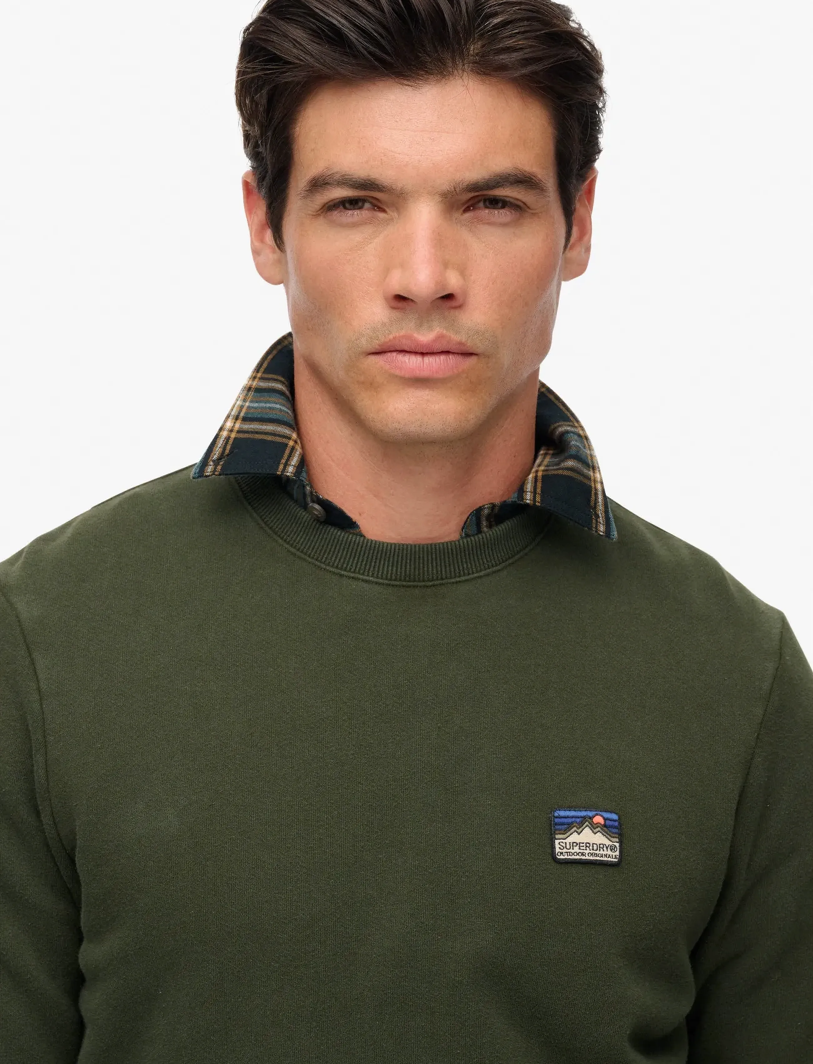 Superdry - GREAT OUTDOORS EMB RLXD SWEAT - Ümmarguse kaelusega kudumid - surplus goods olive green - 3
