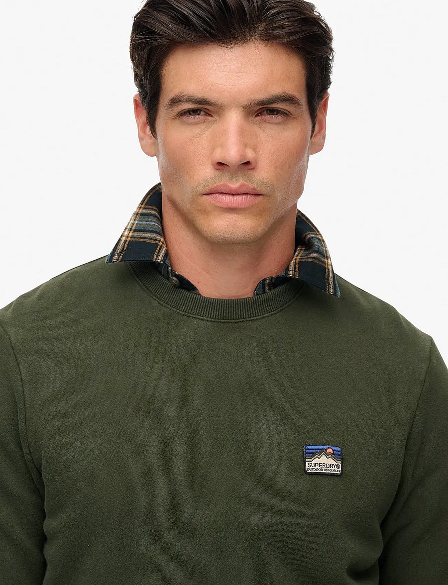 Superdry - GREAT OUTDOORS EMB RLXD SWEAT - round necks - surplus goods olive green - 3