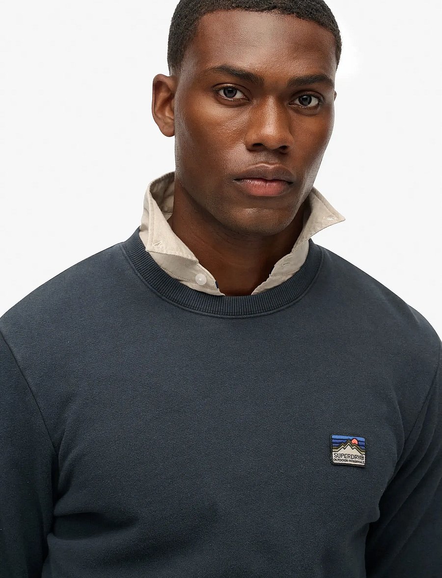 Superdry - GREAT OUTDOORS EMB RLXD SWEAT - round necks - eclipse navy - 2