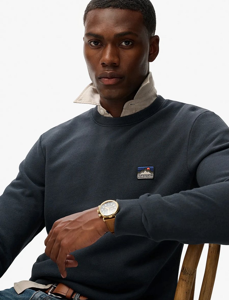 Superdry - GREAT OUTDOORS EMB RLXD SWEAT - round necks - eclipse navy - 3