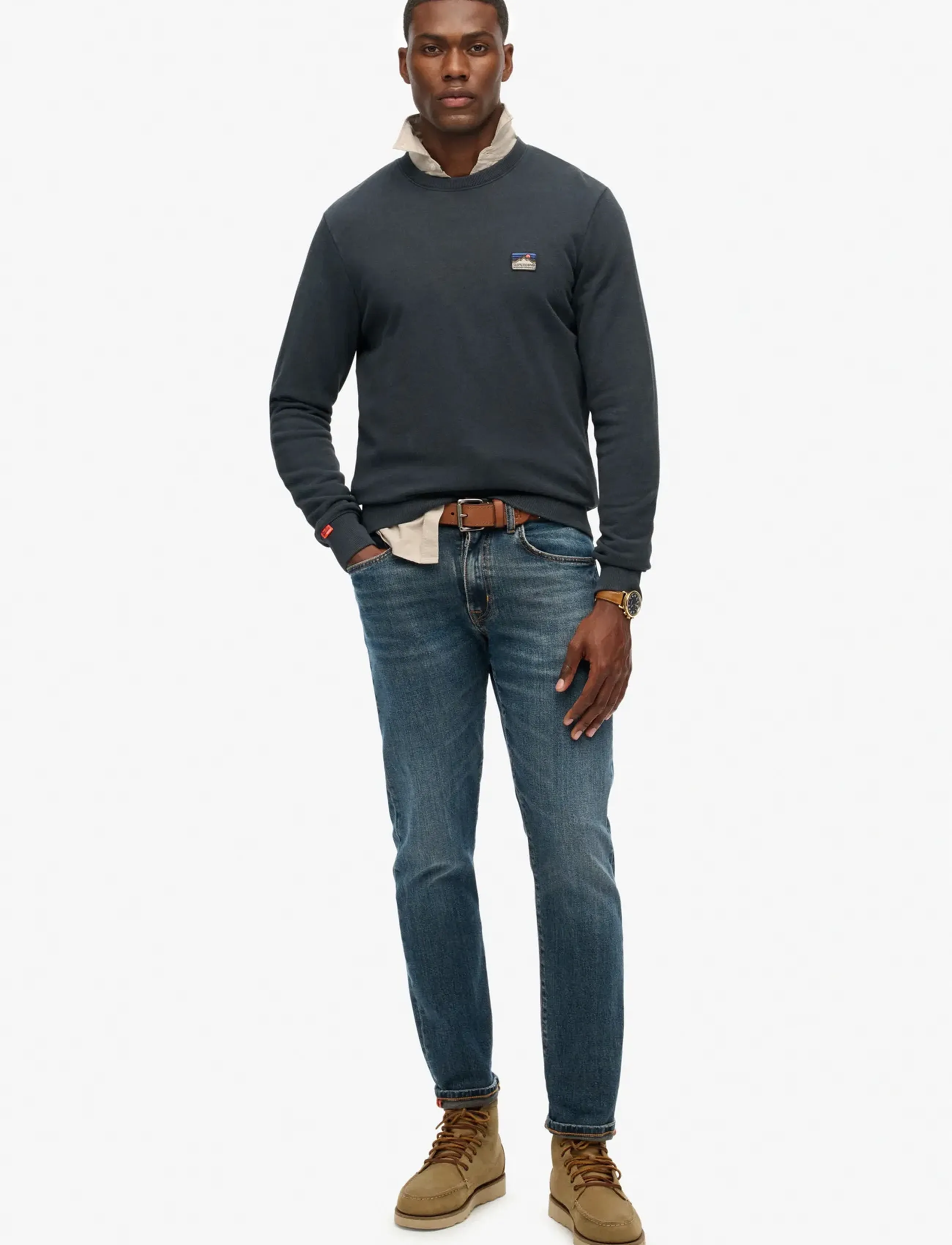 Superdry GREAT OUTDOORS EMB RLXD SWEAT - Vatertag - ECLIPSE NAVY / navy