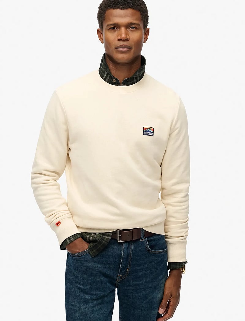 Superdry - GREAT OUTDOORS EMB RLXD SWEAT - rund hals - oatmeal beige - 0
