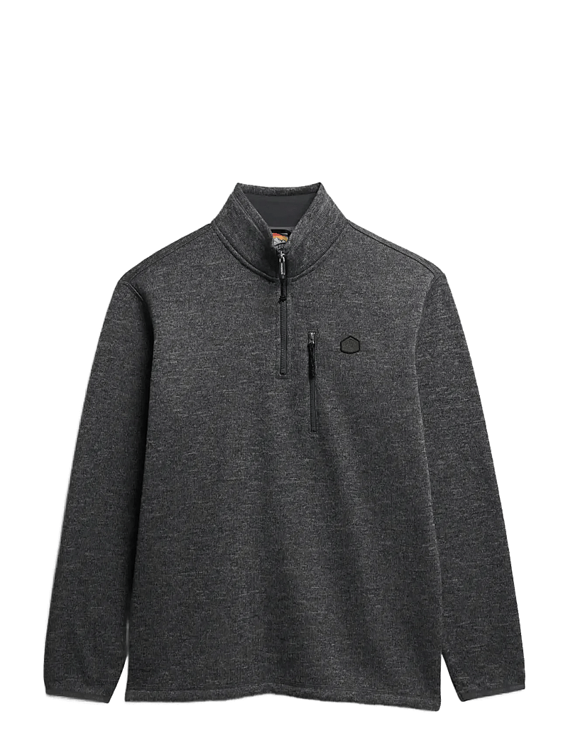 Superdry - STORM FLEECE HALF ZIP - teddy kampsunid - storm charcoal grey slub - 1