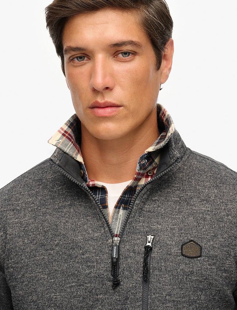 Superdry - STORM FLEECE HALF ZIP - teddy kampsunid - storm charcoal grey slub - 2