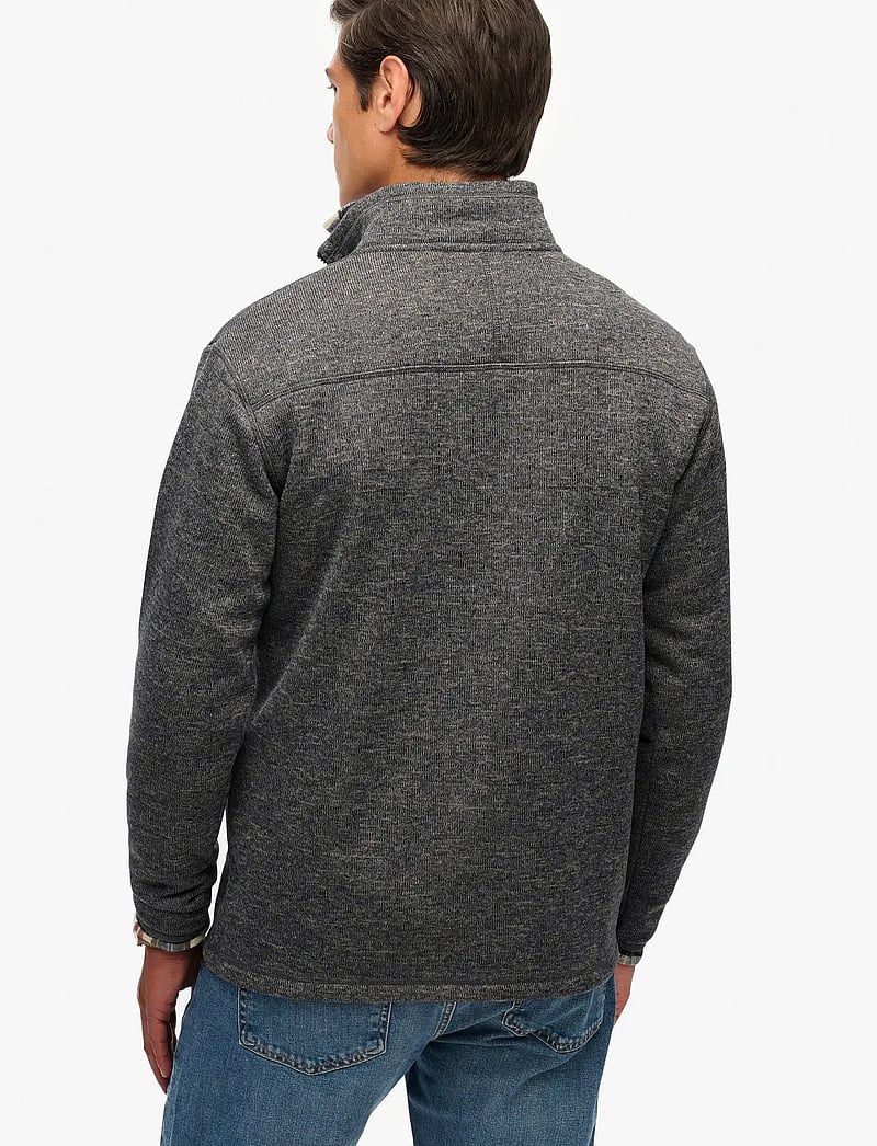 Superdry - STORM FLEECE HALF ZIP - teddy kampsunid - storm charcoal grey slub - 5