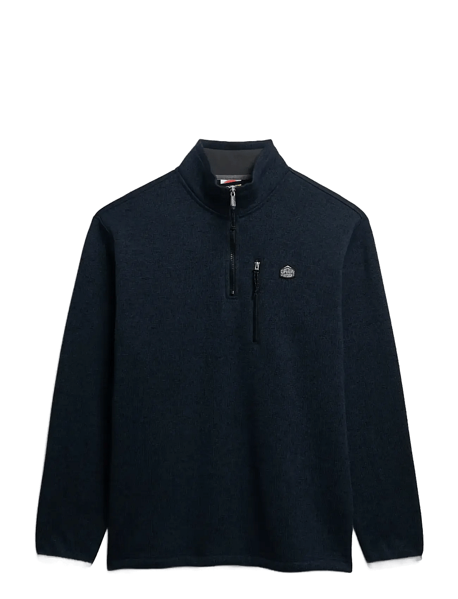 Superdry - STORM FLEECE HALF ZIP - storm navy grit - 1