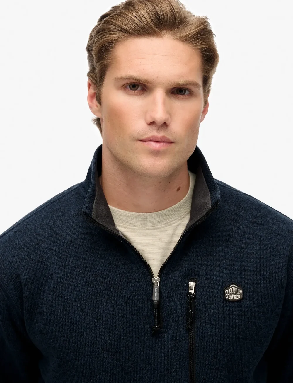 Superdry - STORM FLEECE HALF ZIP - teddy sweaters - storm navy grit - 2
