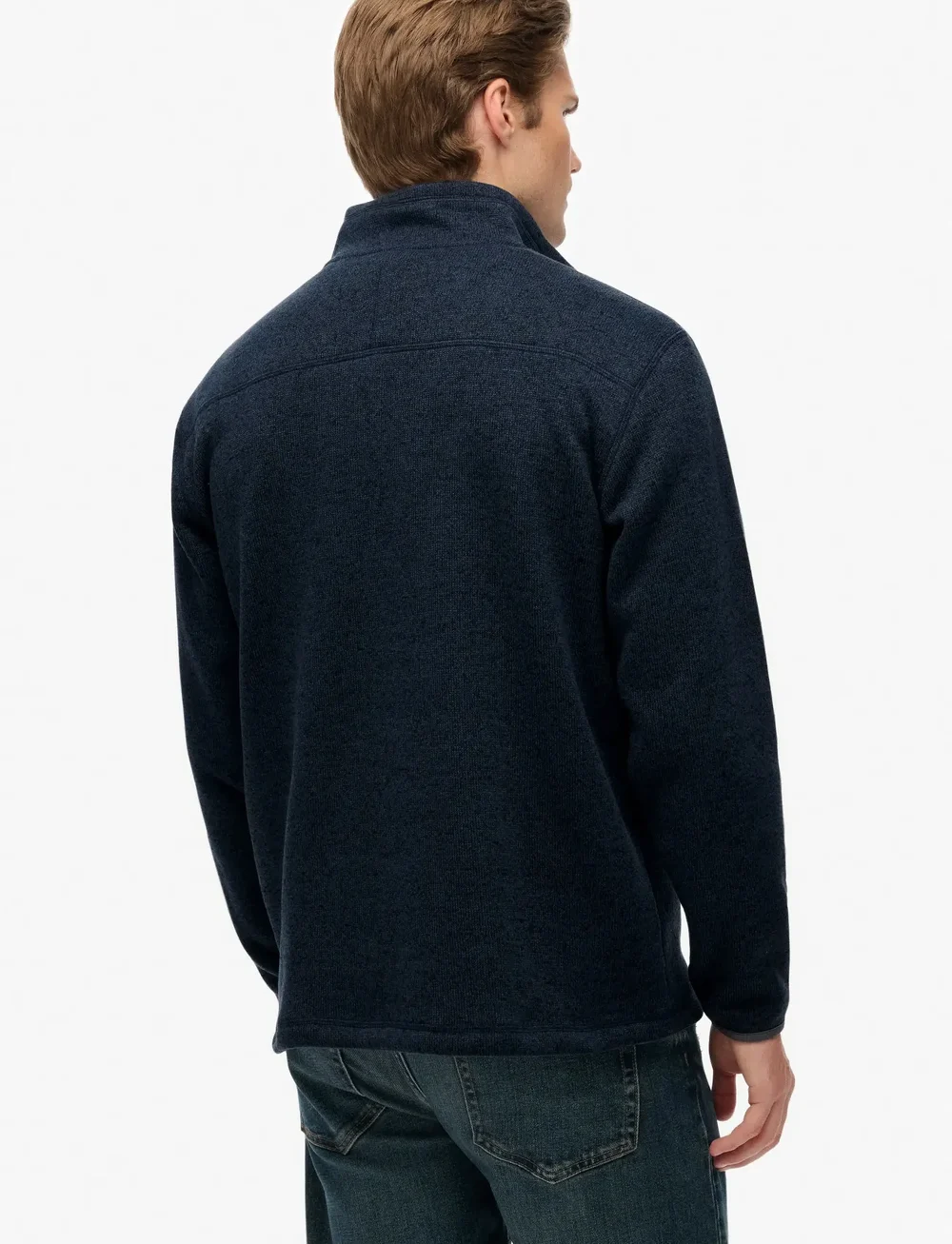 Superdry - STORM FLEECE HALF ZIP - teddy sweaters - storm navy grit - 5