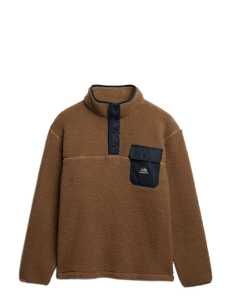 Superdry - FUJI FLEECE HALF ZIP - teddy sweaters - pecan brown - 1