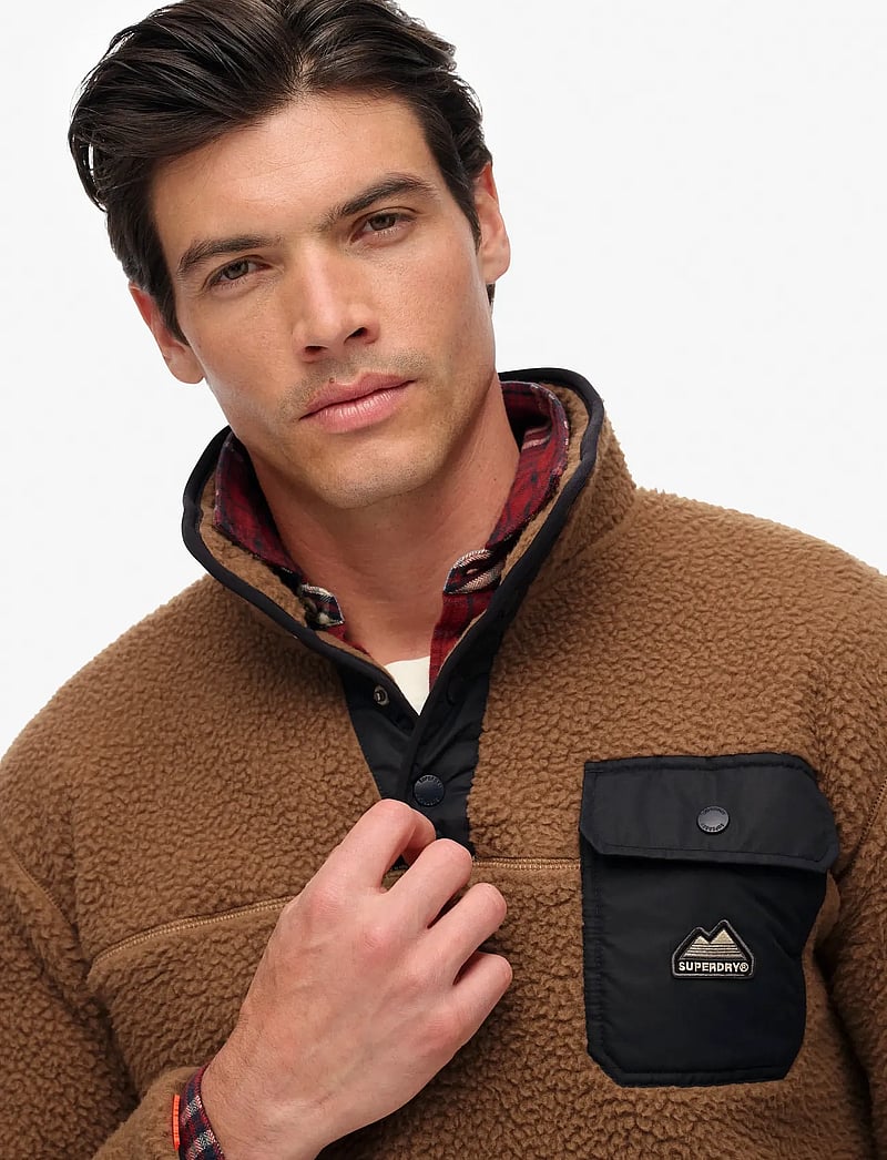 Superdry - FUJI FLEECE HALF ZIP - teddy sweaters - pecan brown - 2