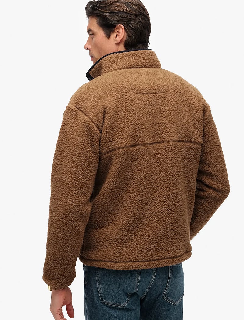 Superdry - FUJI FLEECE HALF ZIP - teddy sweaters - pecan brown - 5