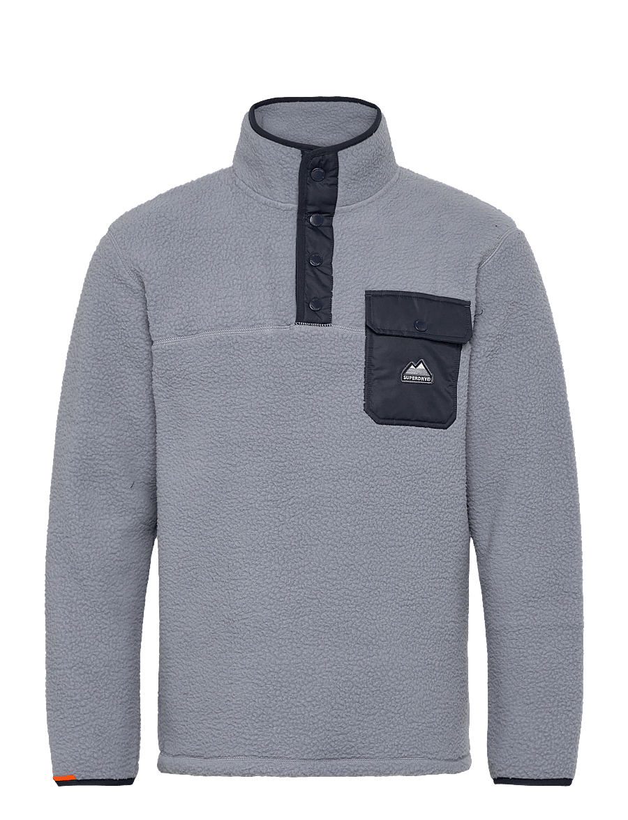 Superdry - FUJI FLEECE HALF ZIP - teddy kampsunid - washed denim blue - 1