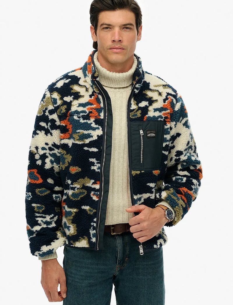 Superdry - PRINTED FLEECE ZIP THRU - lichen print - 0