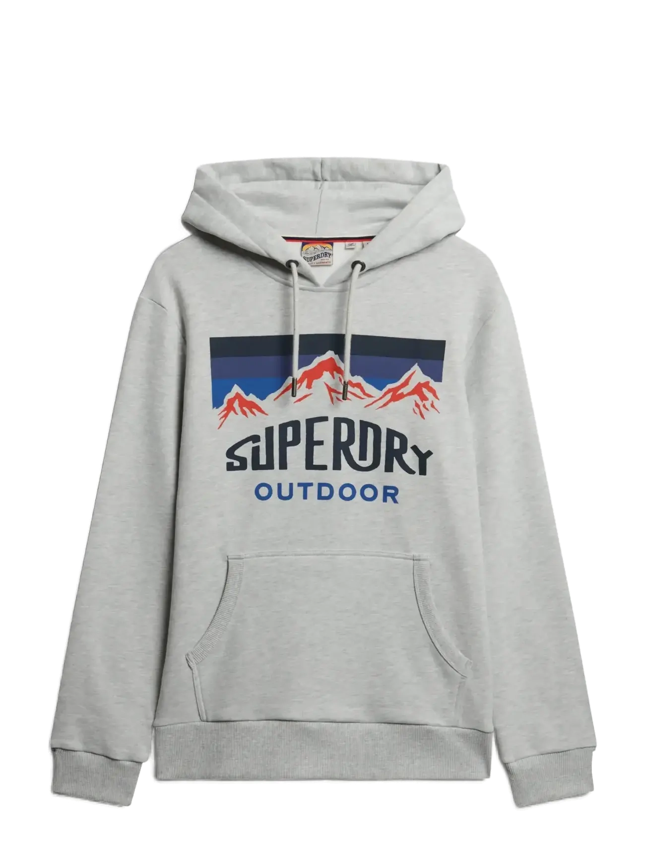 Superdry MOUNTAIN RELAXED HOOD - Svetarit & Hupparit - GLACIER GREY MARL / grey