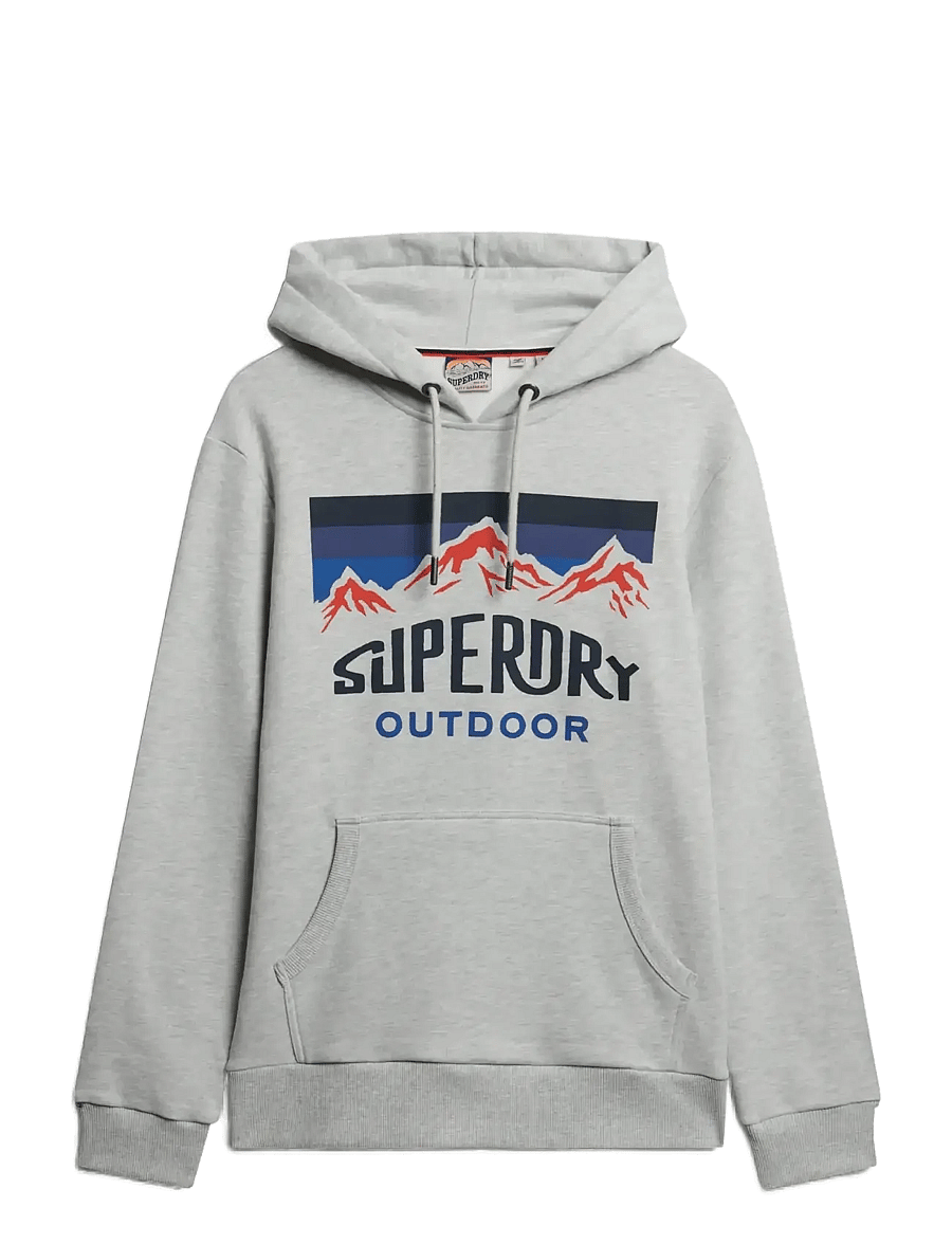 Superdry - MOUNTAIN RELAXED HOOD - hoodies - glacier grey marl - 1