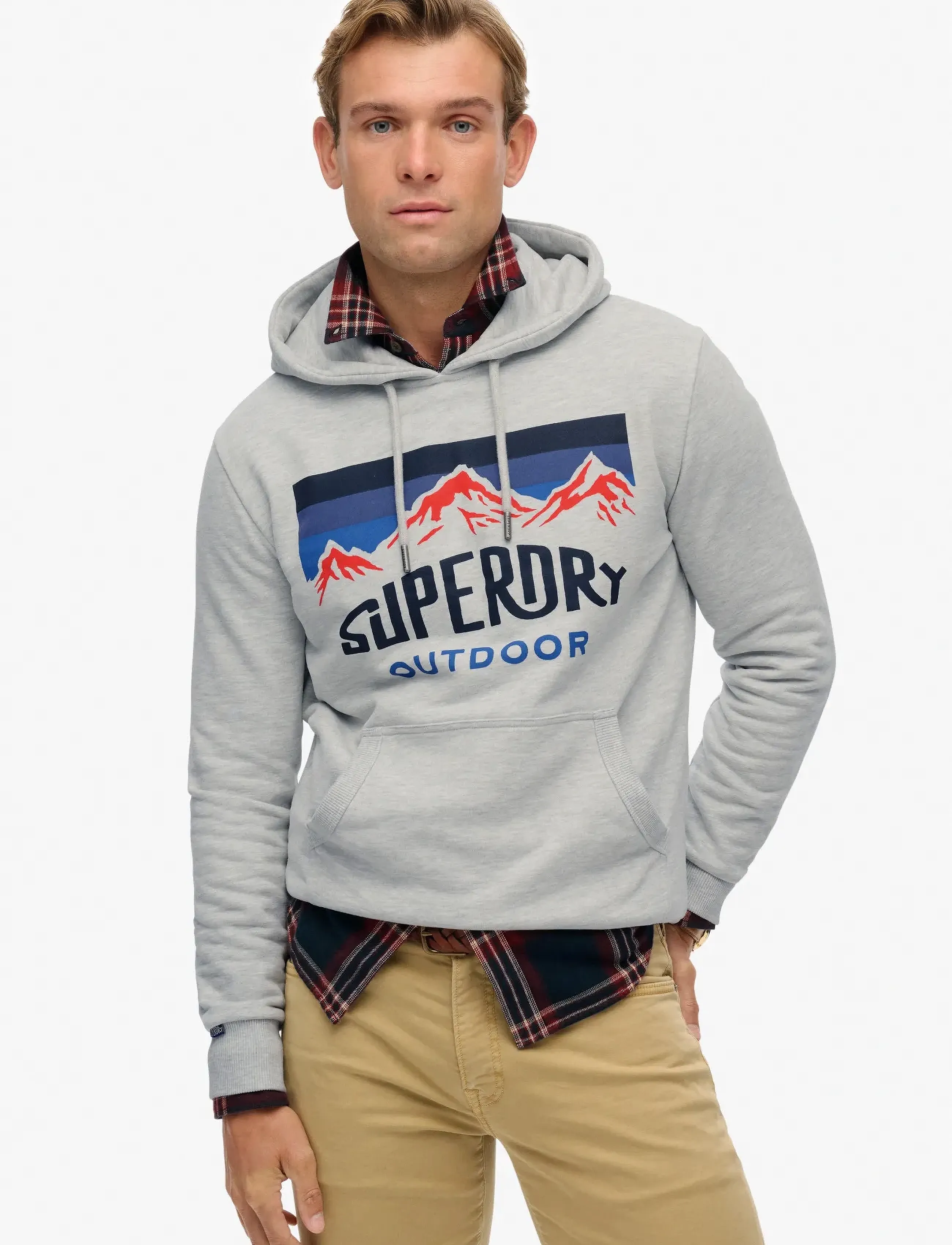 Superdry MOUNTAIN RELAXED HOOD - Riided - GLACIER GREY MARL / grey