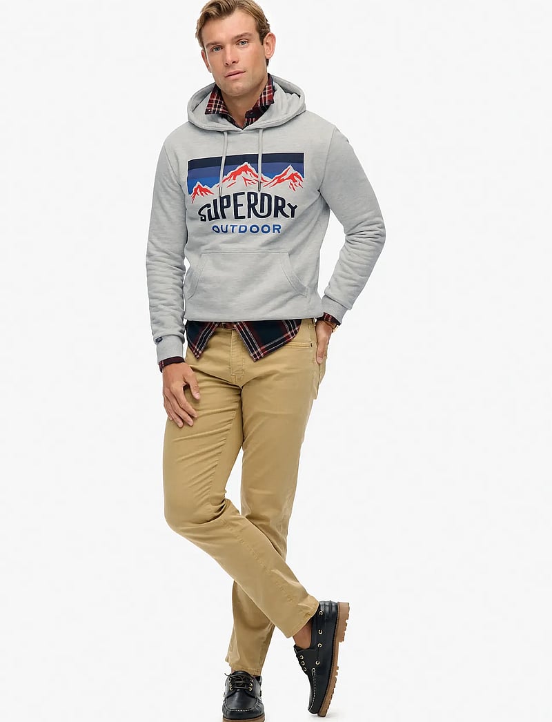 Superdry - MOUNTAIN RELAXED HOOD - kapuutsiga dressipluusid - glacier grey marl - 2