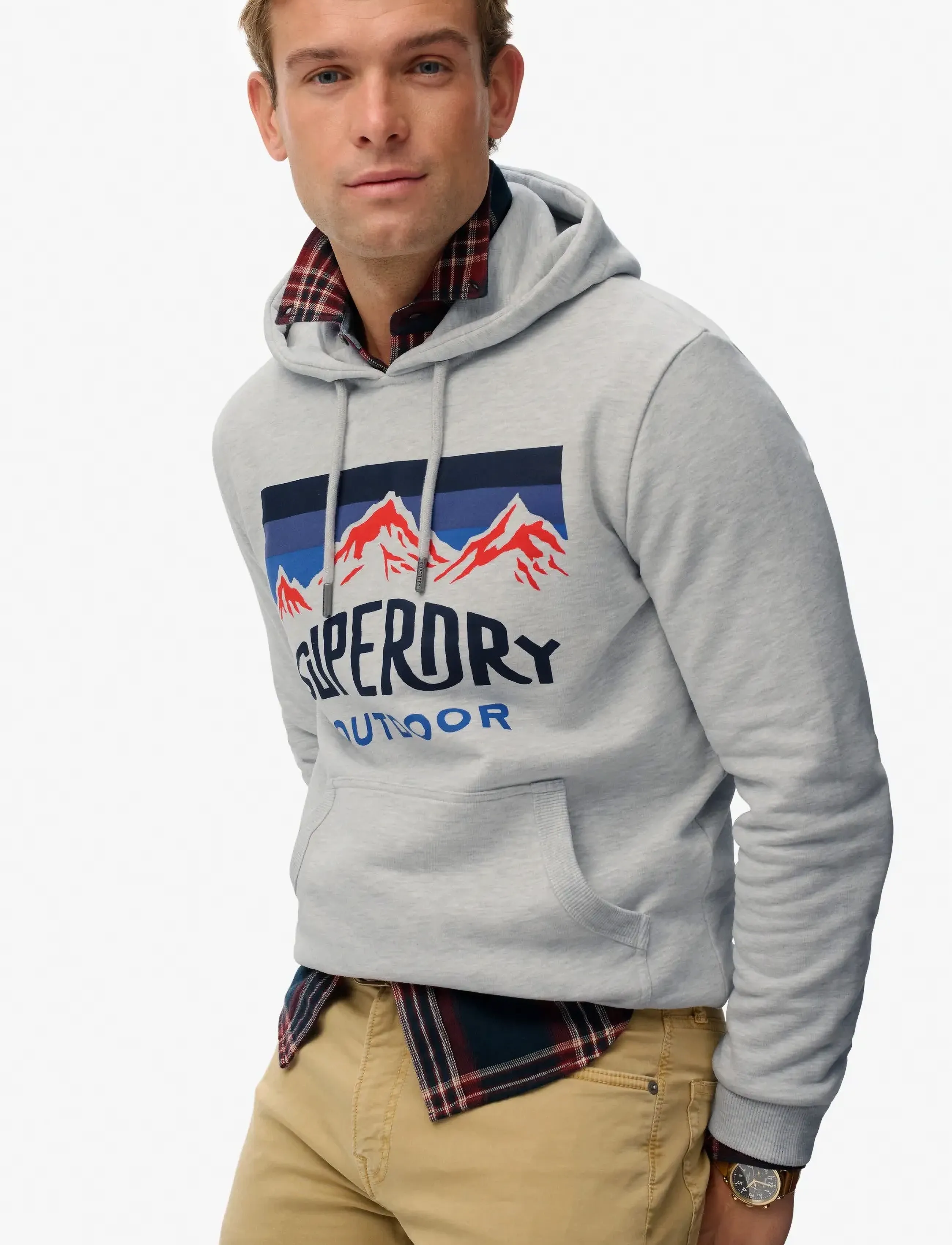 Superdry - MOUNTAIN RELAXED HOOD - sweatshirts & hoodies - glacier grey marl - 4