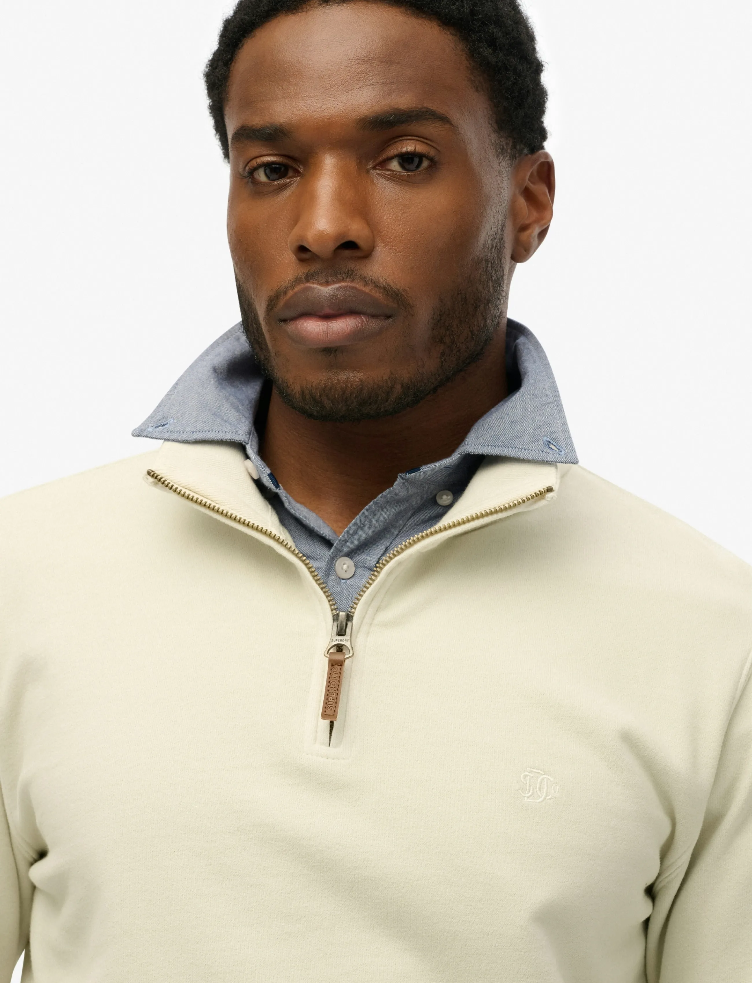 Superdry - CLASSIC ESSENTIAL HALF ZIP - sweatshirts - silver birch - 4