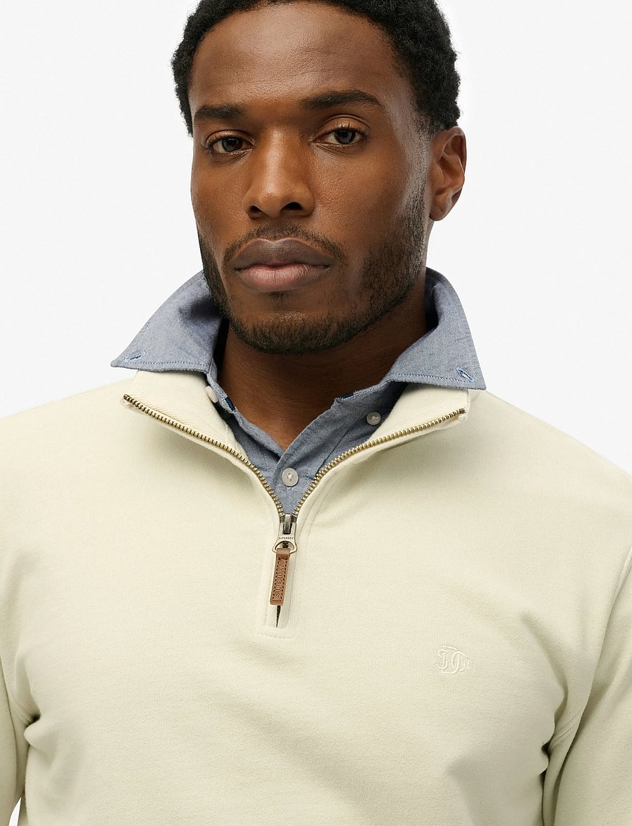Superdry - CLASSIC ESSENTIAL HALF ZIP - sweatshirts - silver birch - 4
