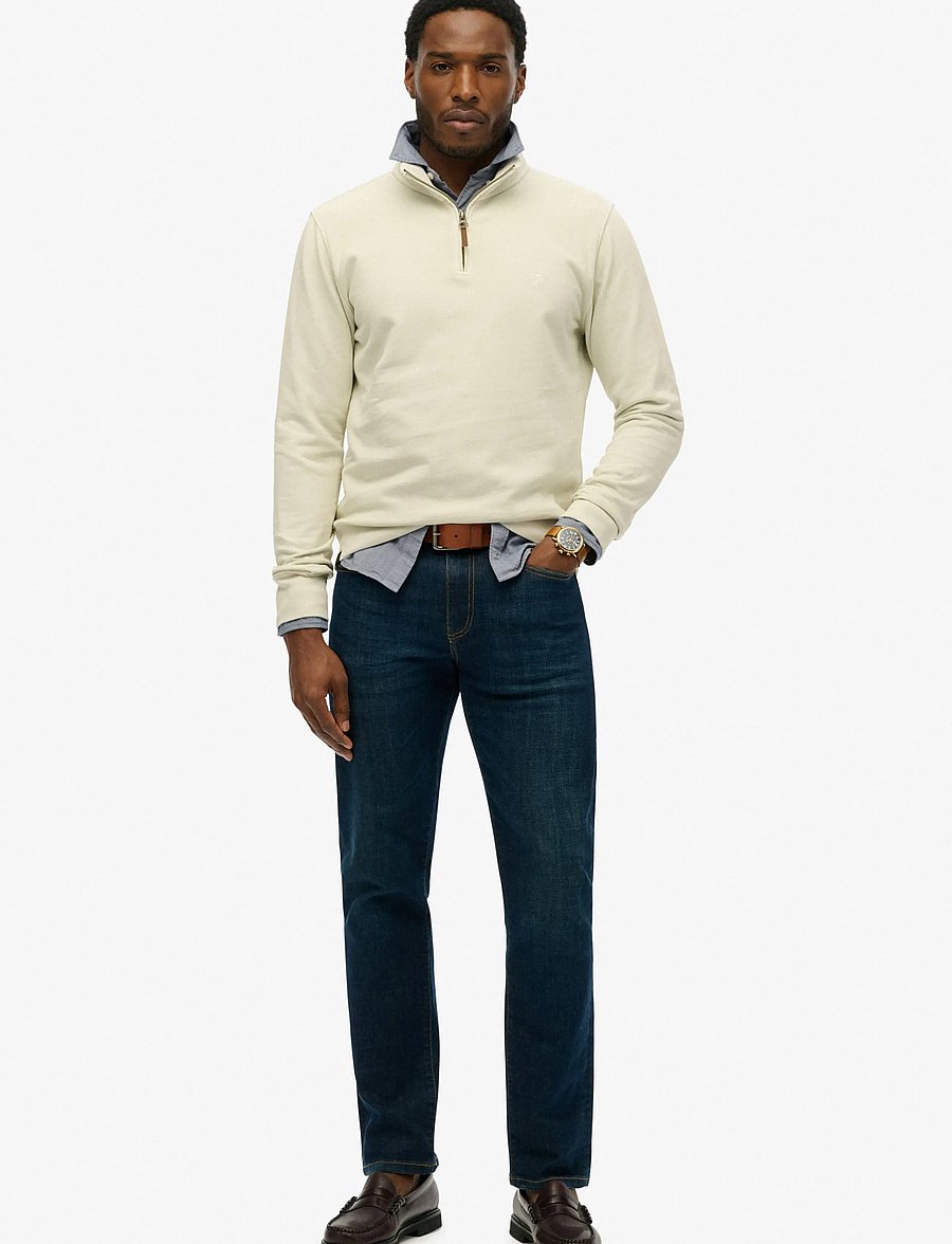 Superdry - CLASSIC ESSENTIAL HALF ZIP - sweatshirts - silver birch - 5
