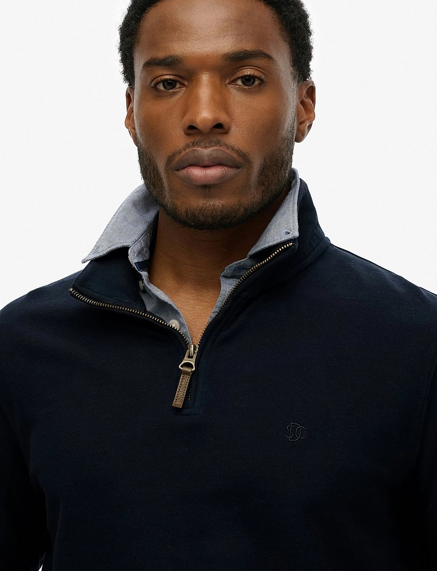 Superdry - CLASSIC ESSENTIAL HALF ZIP - sweatshirts - super dark navy - 3