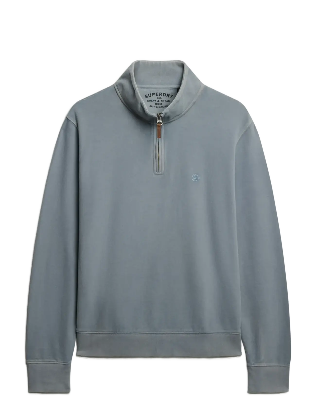 Superdry - CLASSIC ESSENTIAL HALF ZIP - sweatshirts - washed denim - 1