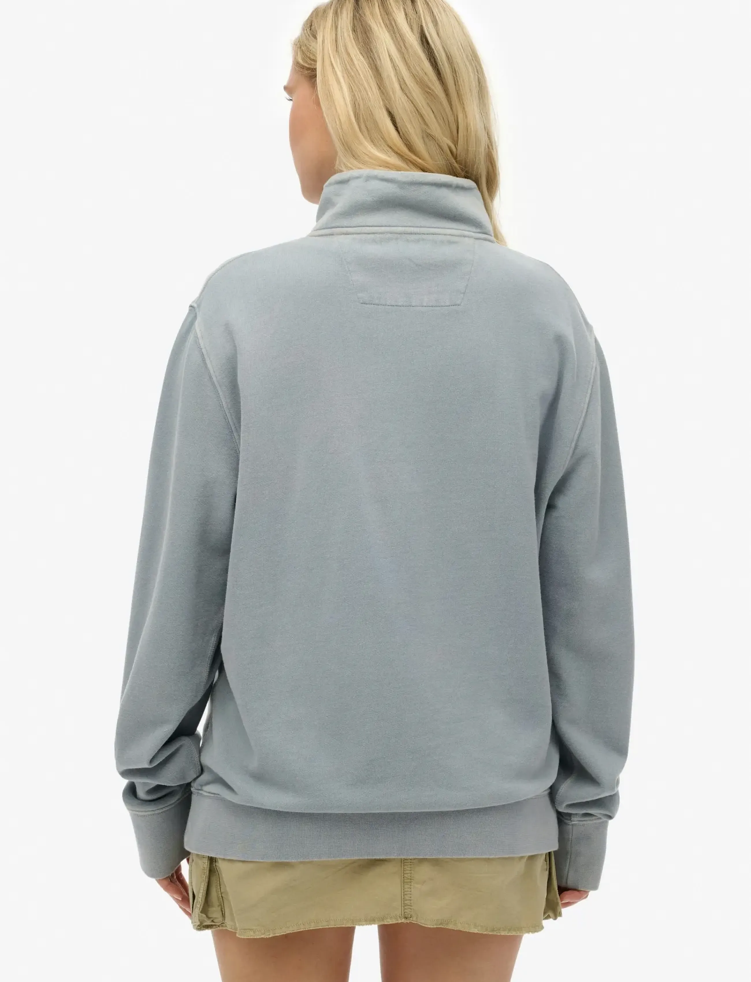 Superdry - CLASSIC ESSENTIAL HALF ZIP - sweatshirts - washed denim - 3