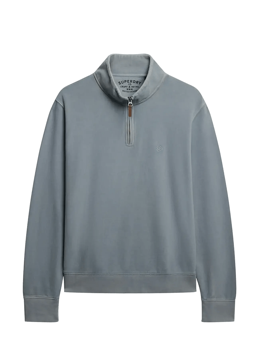 Superdry - CLASSIC ESSENTIAL HALF ZIP - sweatshirts - washed denim - 2