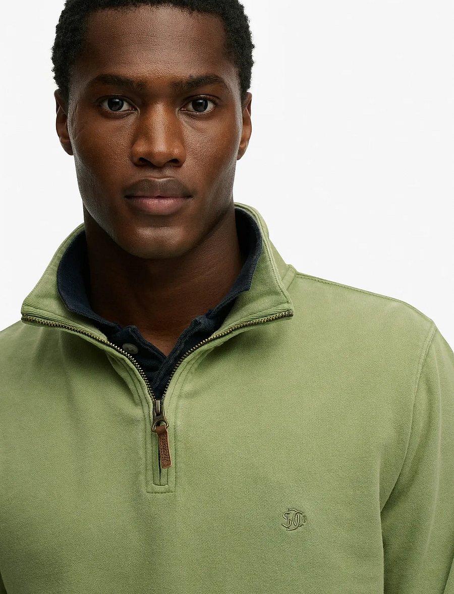 Superdry - CLASSIC ESSENTIAL HALF ZIP - sweatshirts - washed sea green - 3