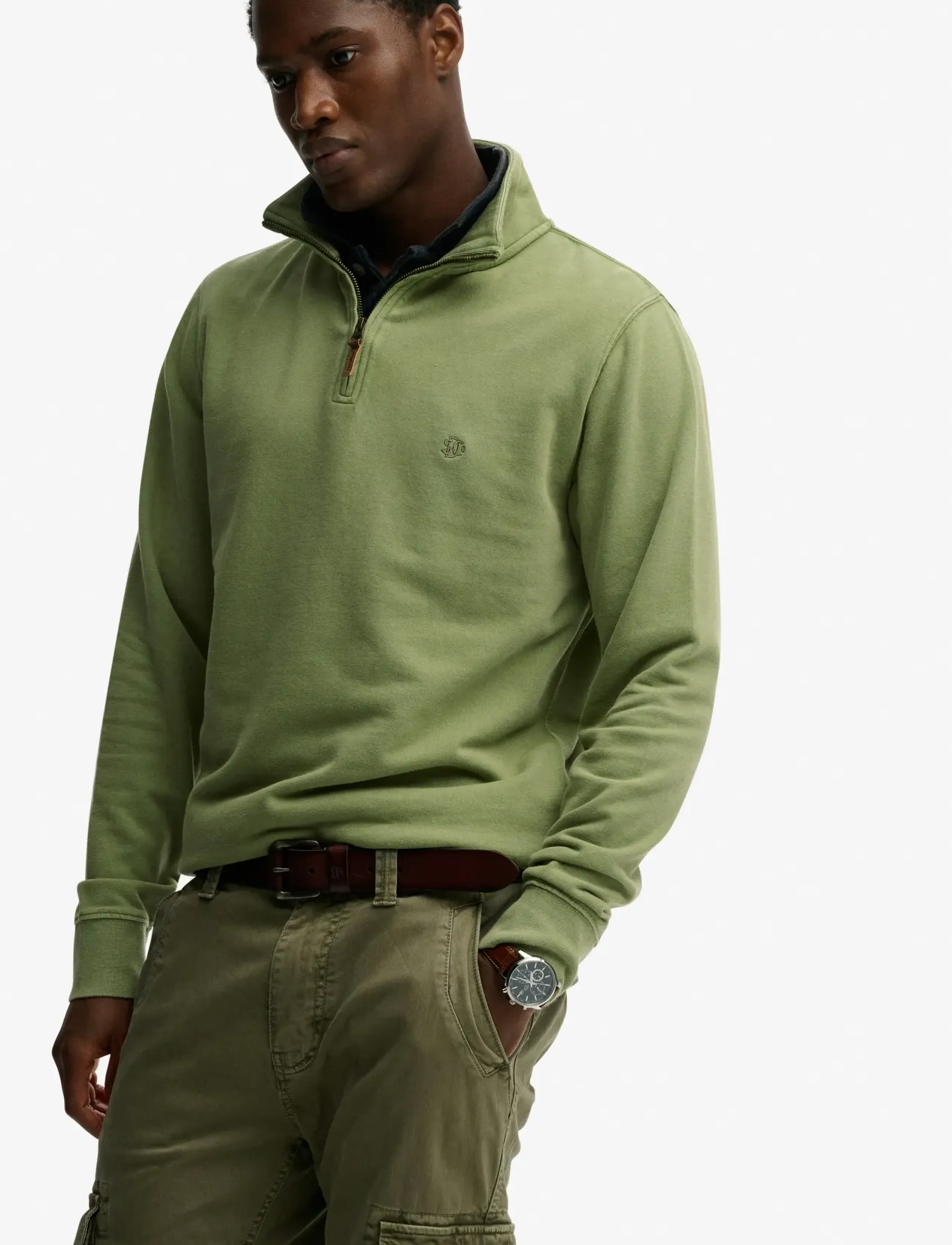 Superdry - CLASSIC ESSENTIAL HALF ZIP - sweatshirts - washed sea green - 4
