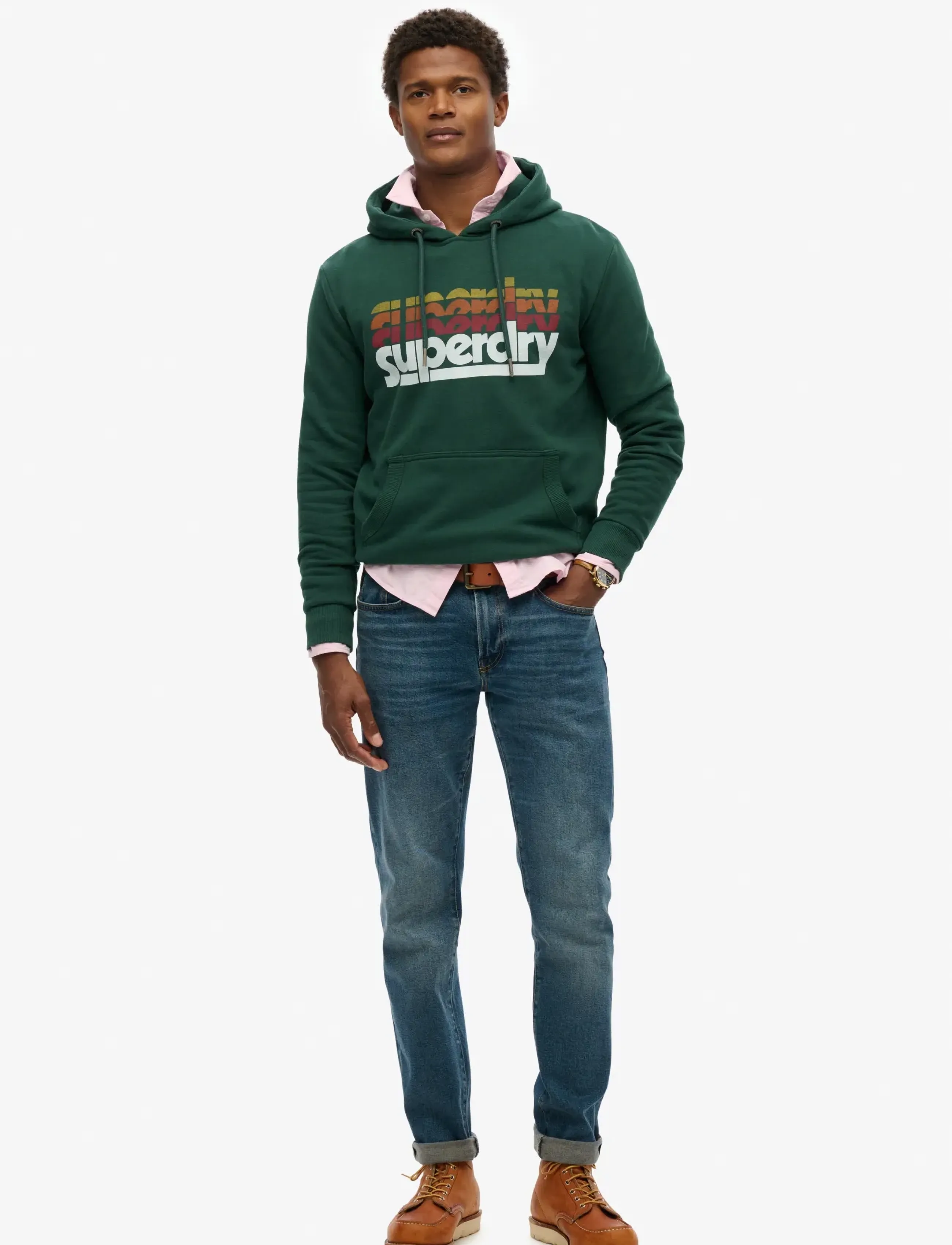 Superdry - STACKED HOOD - kapuzenpullover - enamel green - 4