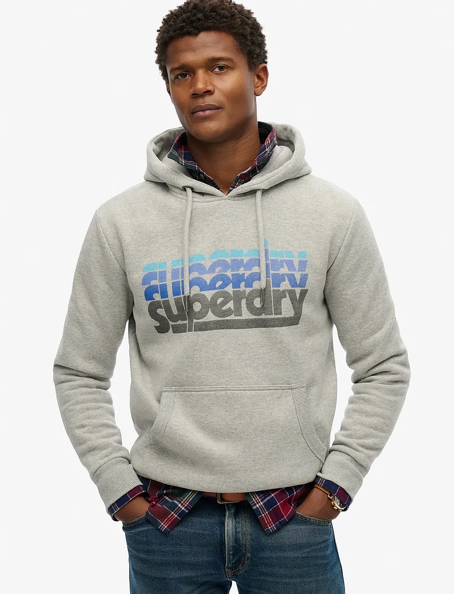 Superdry - STACKED HOOD - kapuzenpullover - grey marl - 0