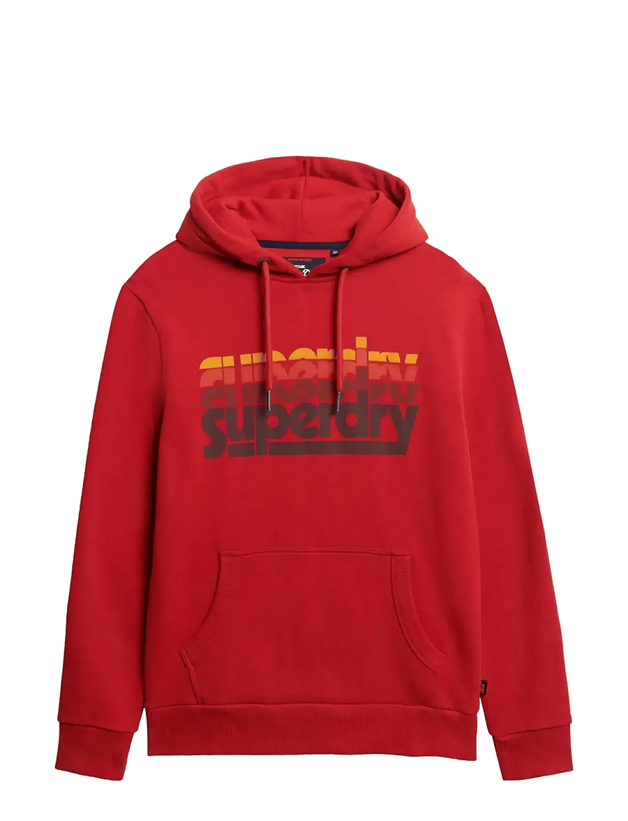 Superdry - STACKED HOOD - varsity red nano wash - 1