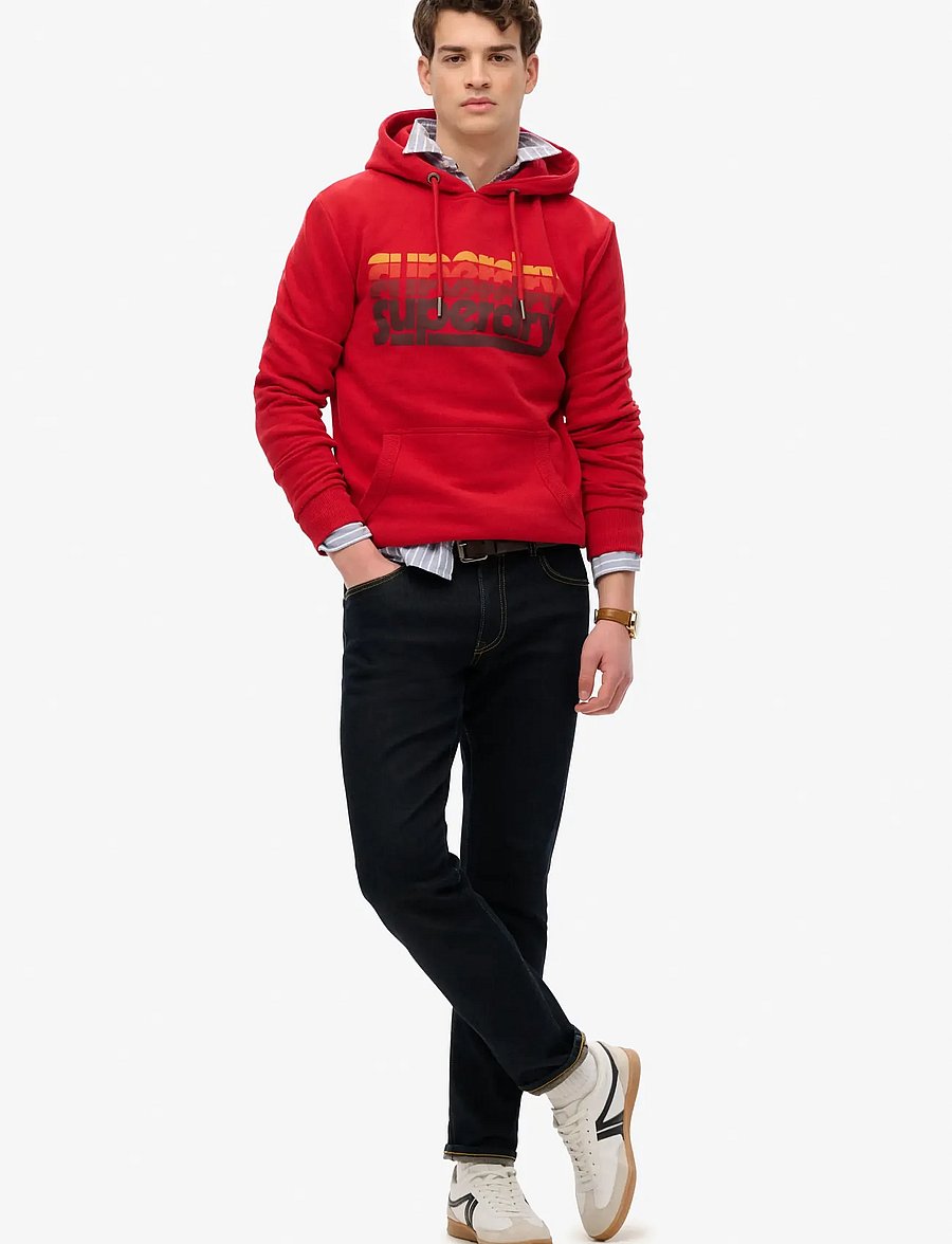 Superdry - STACKED HOOD - varsity red nano wash - 3