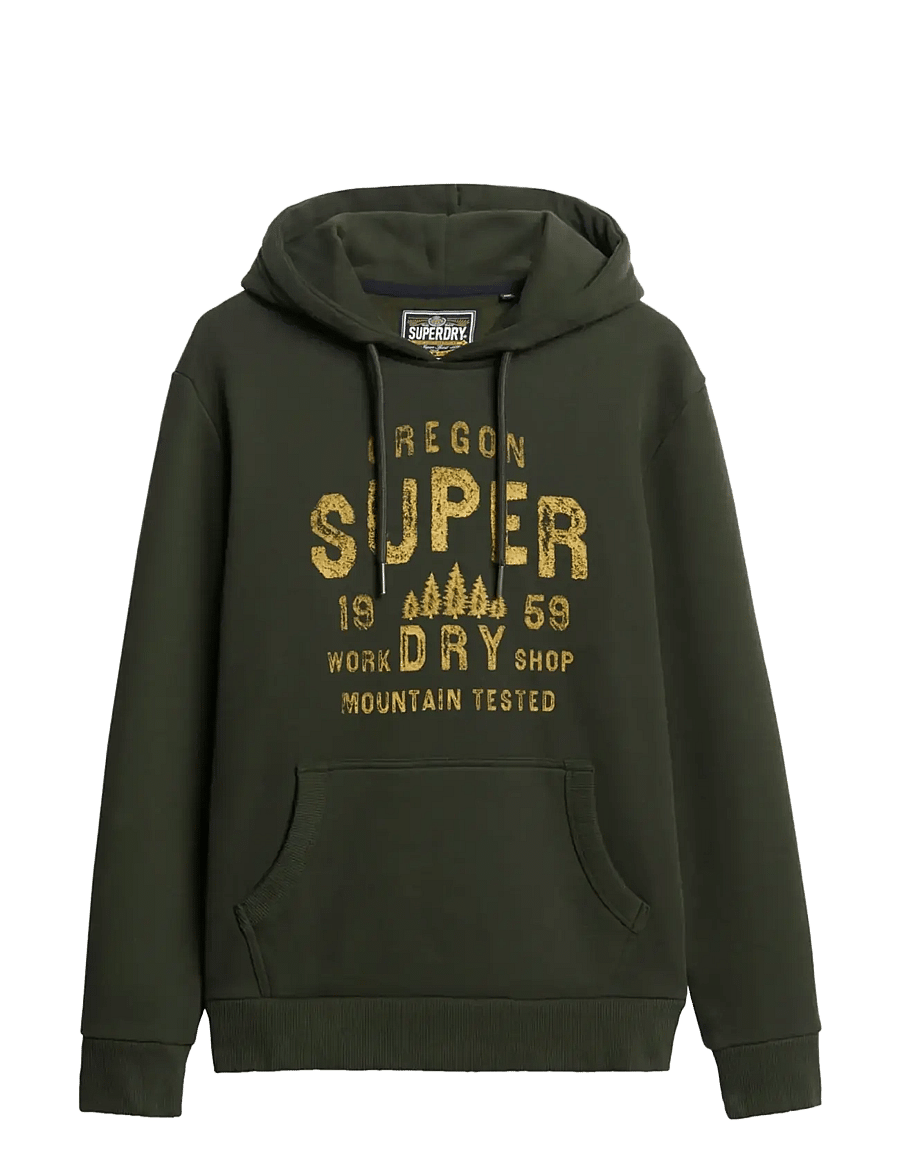 Superdry - WORK SHOP HOOD - hoodies - surplus goods olive green - 1