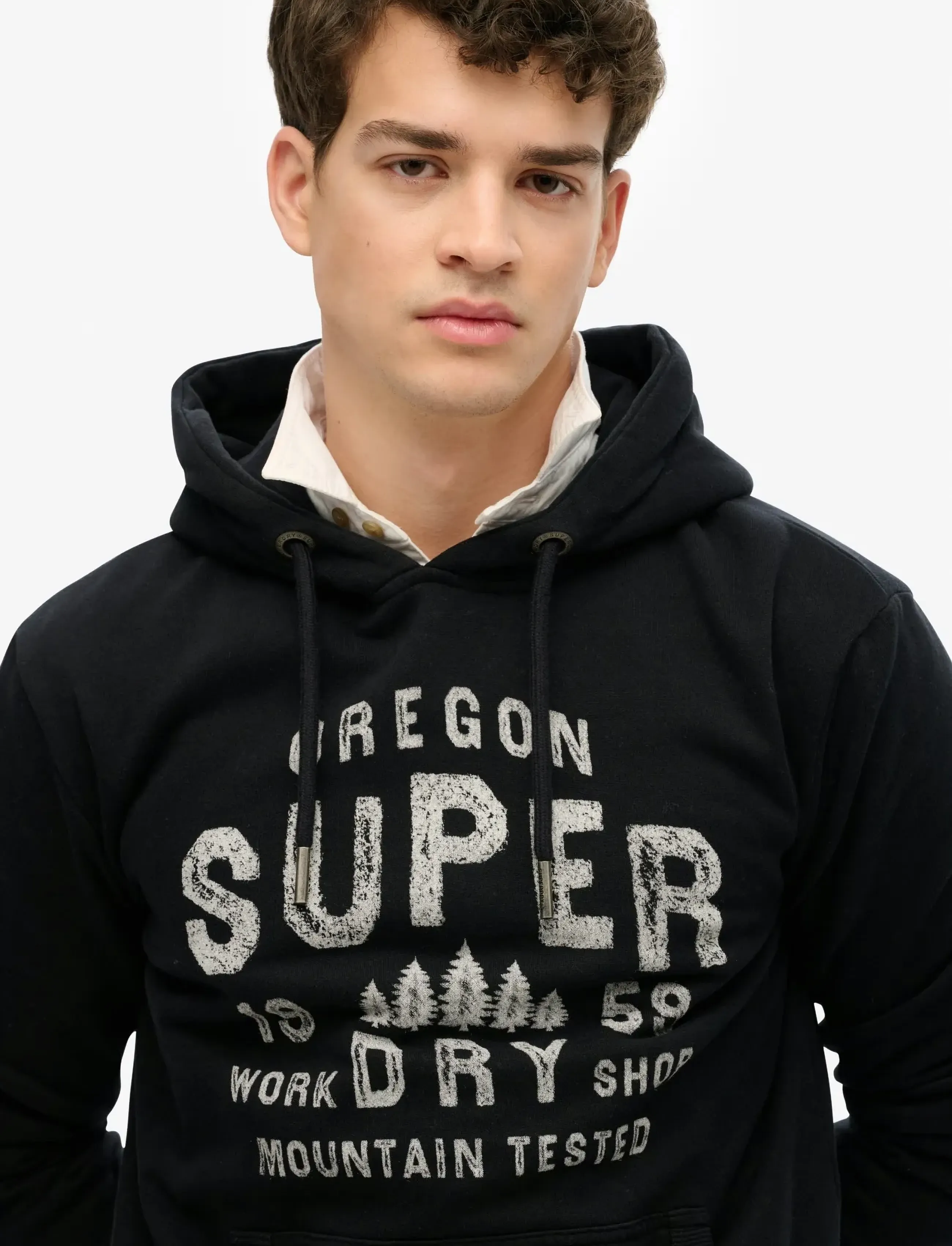 Superdry - WORK SHOP HOOD - hoodies - black - 3