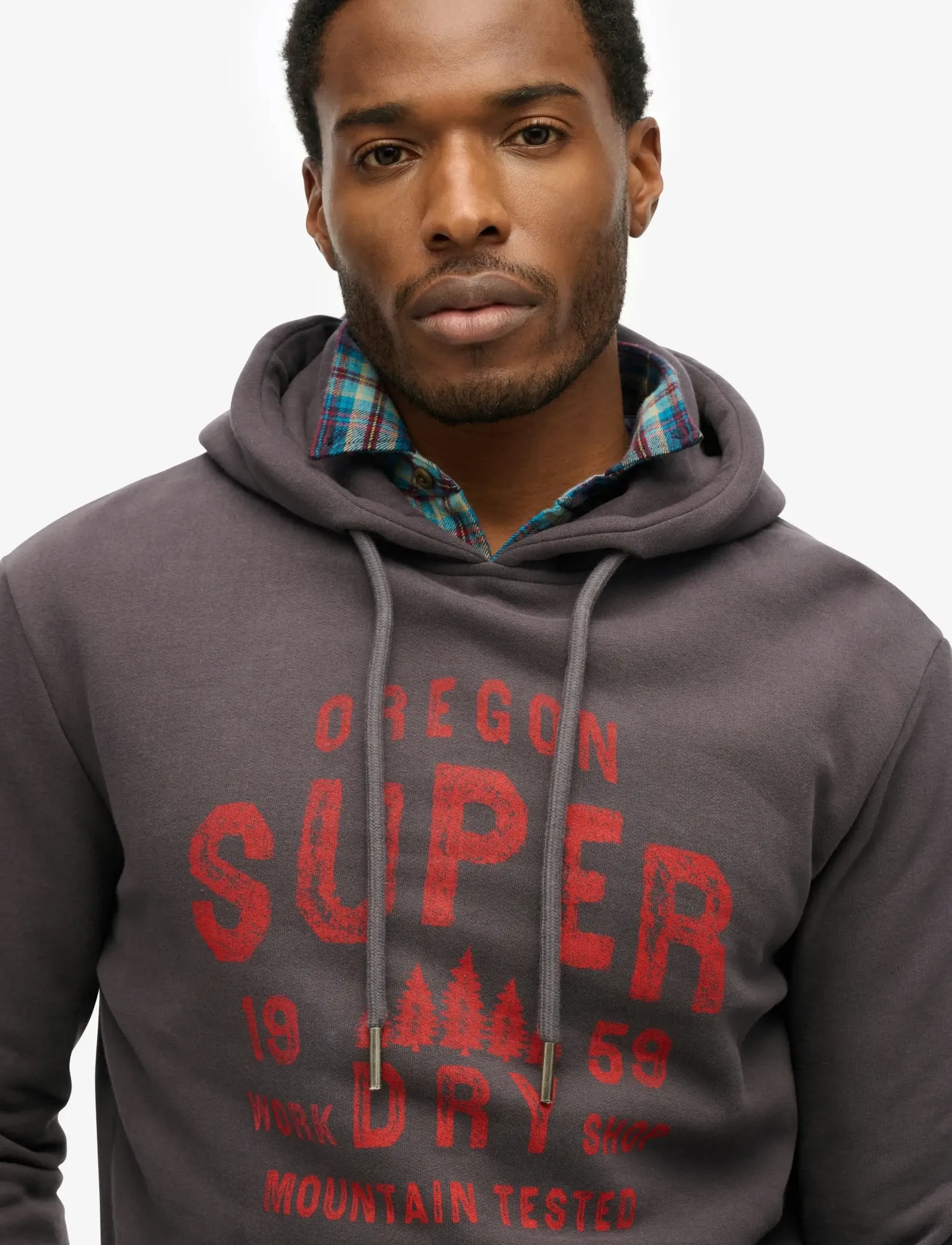 Superdry - WORK SHOP HOOD - hoodies - dark charcoal - 4