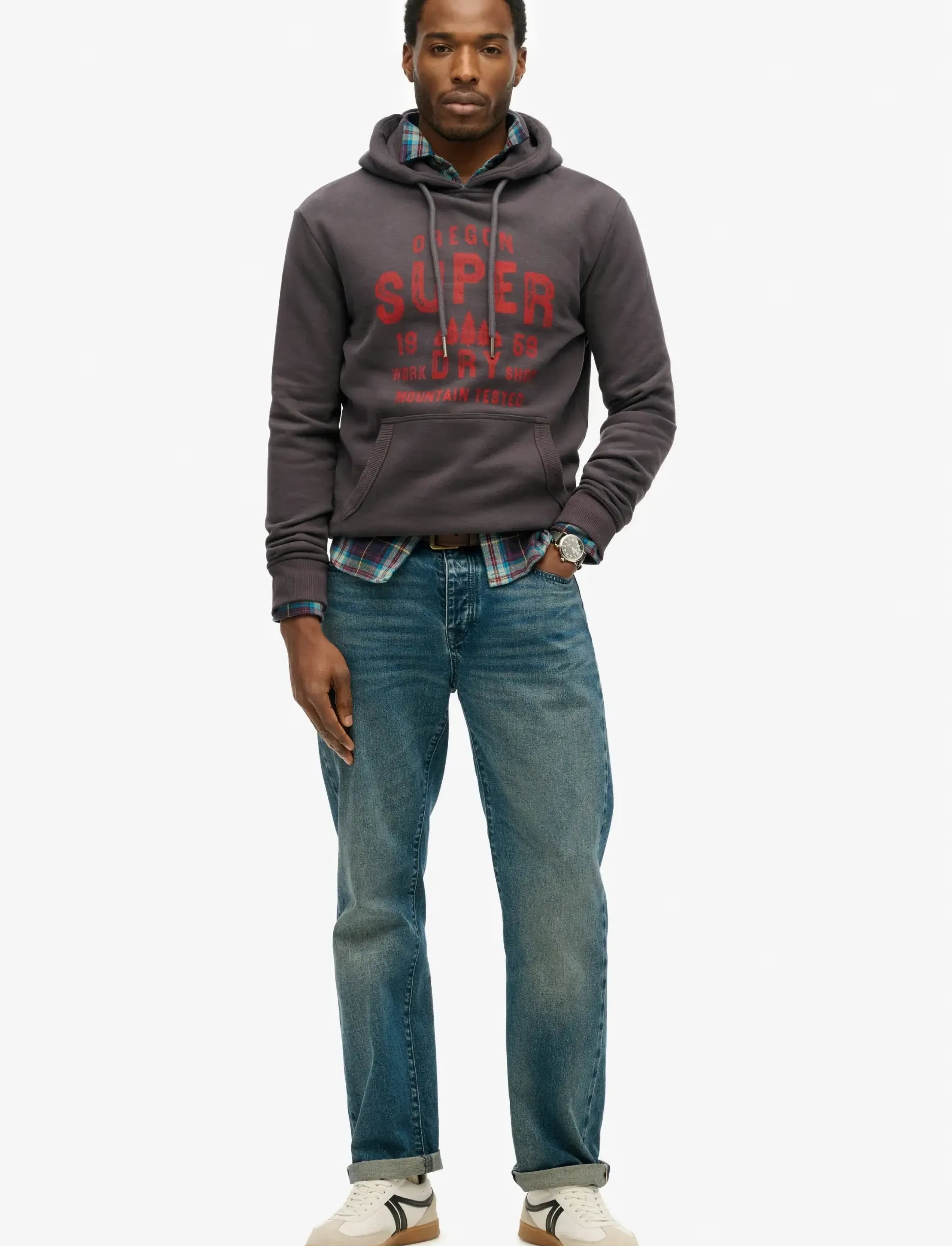 Superdry - WORK SHOP HOOD - hoodies - dark charcoal - 5