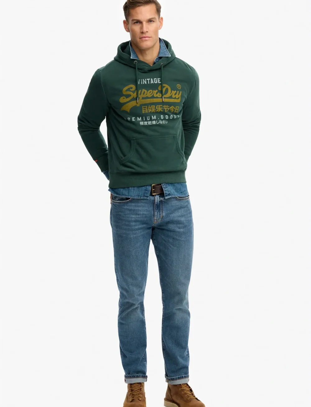 Superdry - VL DUO CLASSIC HOOD - kapuzenpullover - enamel green - 5