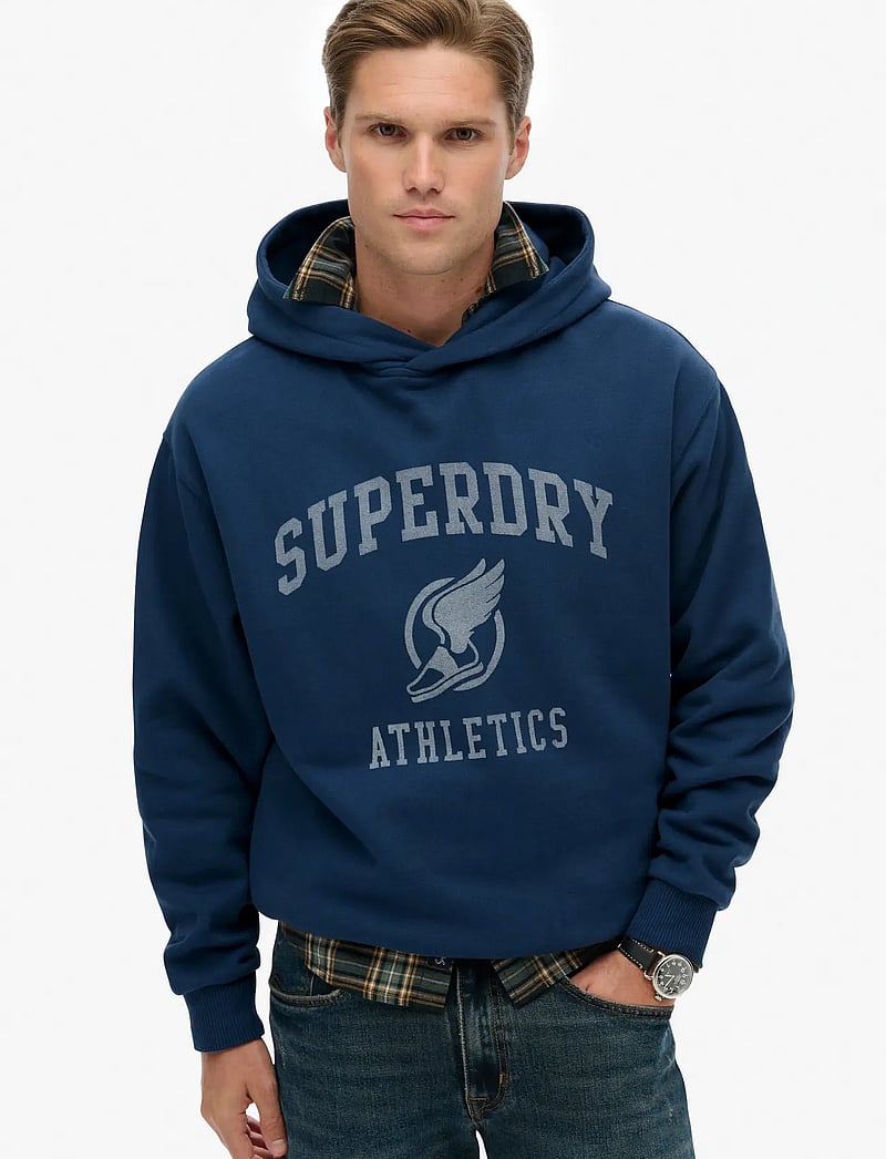Superdry - VINTAGE ATH OVERSIZED HOOD - kapuzenpullover - insigna blue - 0