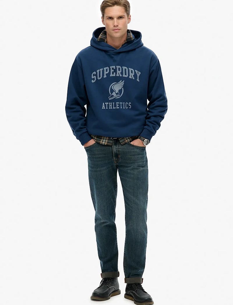 Superdry - VINTAGE ATH OVERSIZED HOOD - kapuzenpullover - insigna blue - 2