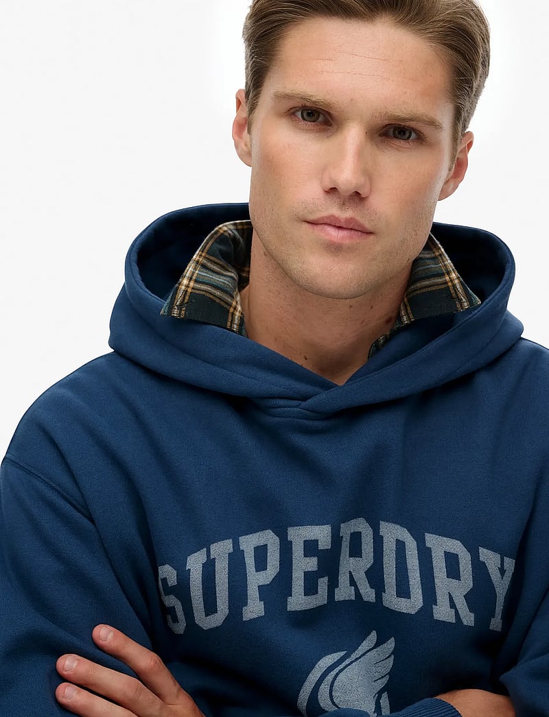 Superdry - VINTAGE ATH OVERSIZED HOOD - kapuzenpullover - insigna blue - 3