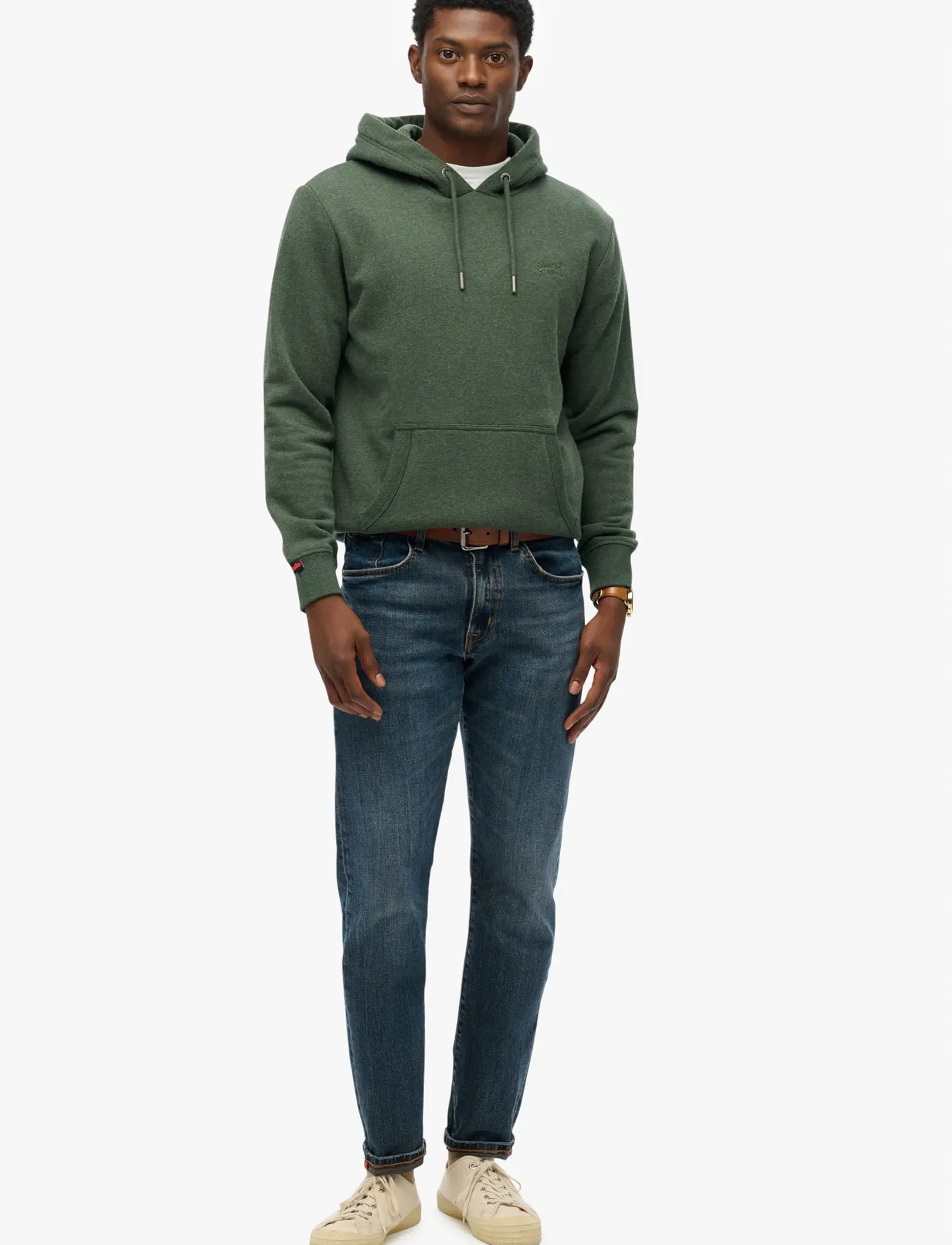 Superdry - ESSENTIAL LOGO HOODIE HB - sweatshirts - deep forest green marl new - 2
