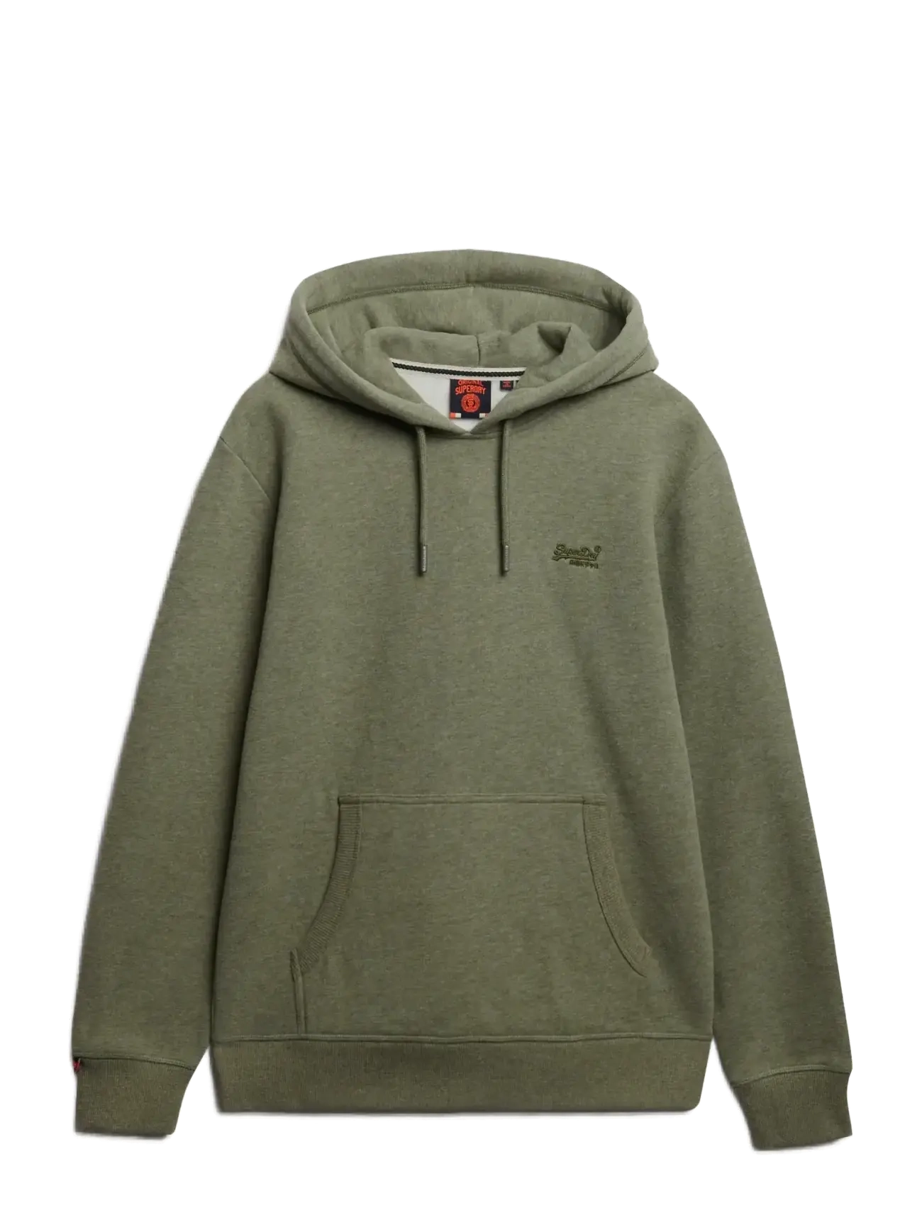 Superdry ESSENTIAL LOGO HOODIE HB - Vaatteet - FADED SAGE GREEN MARL / khaki/green