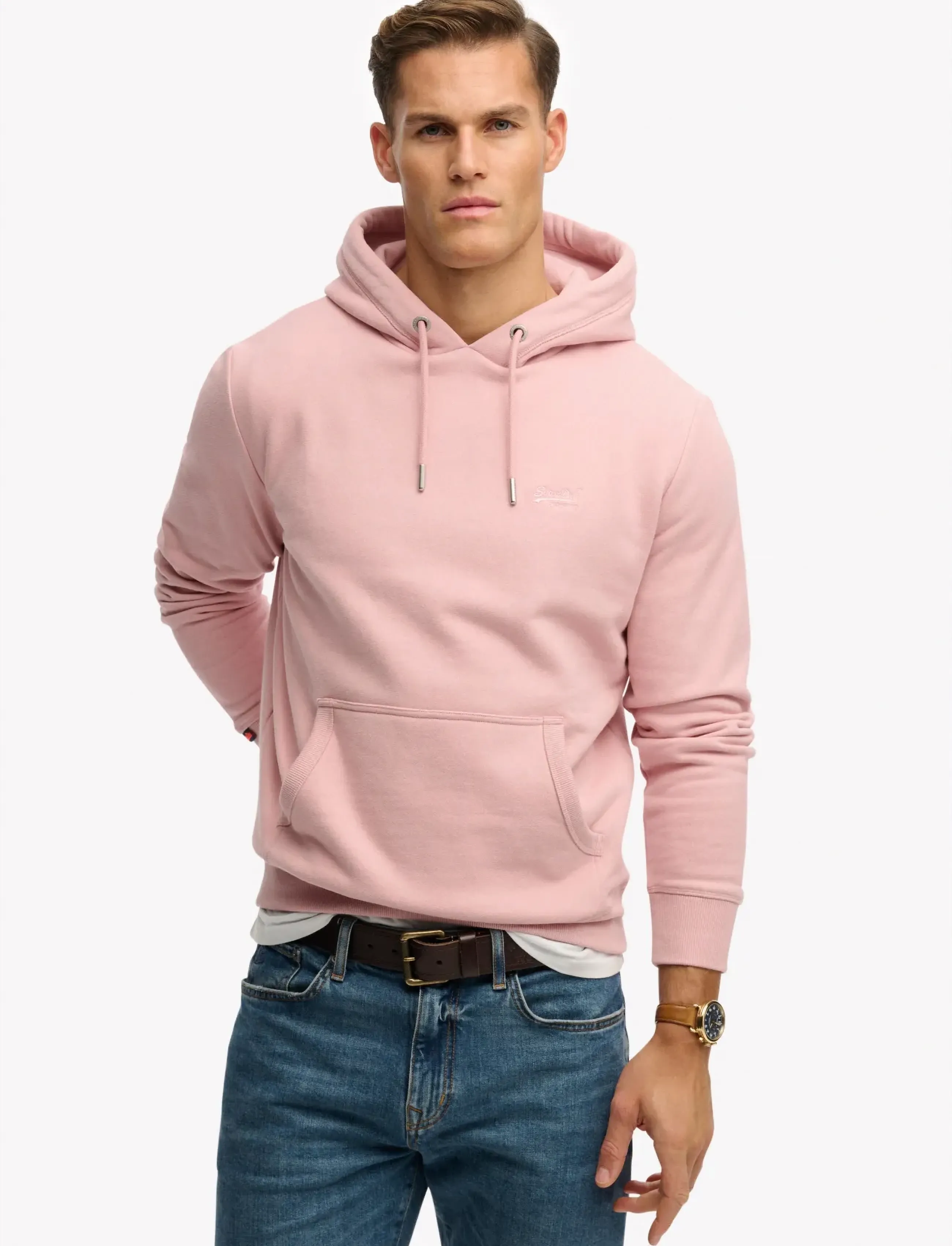 Superdry ESSENTIAL LOGO HOODIE HB - Riided - LIGHT BLUSH PINK / pink/rose