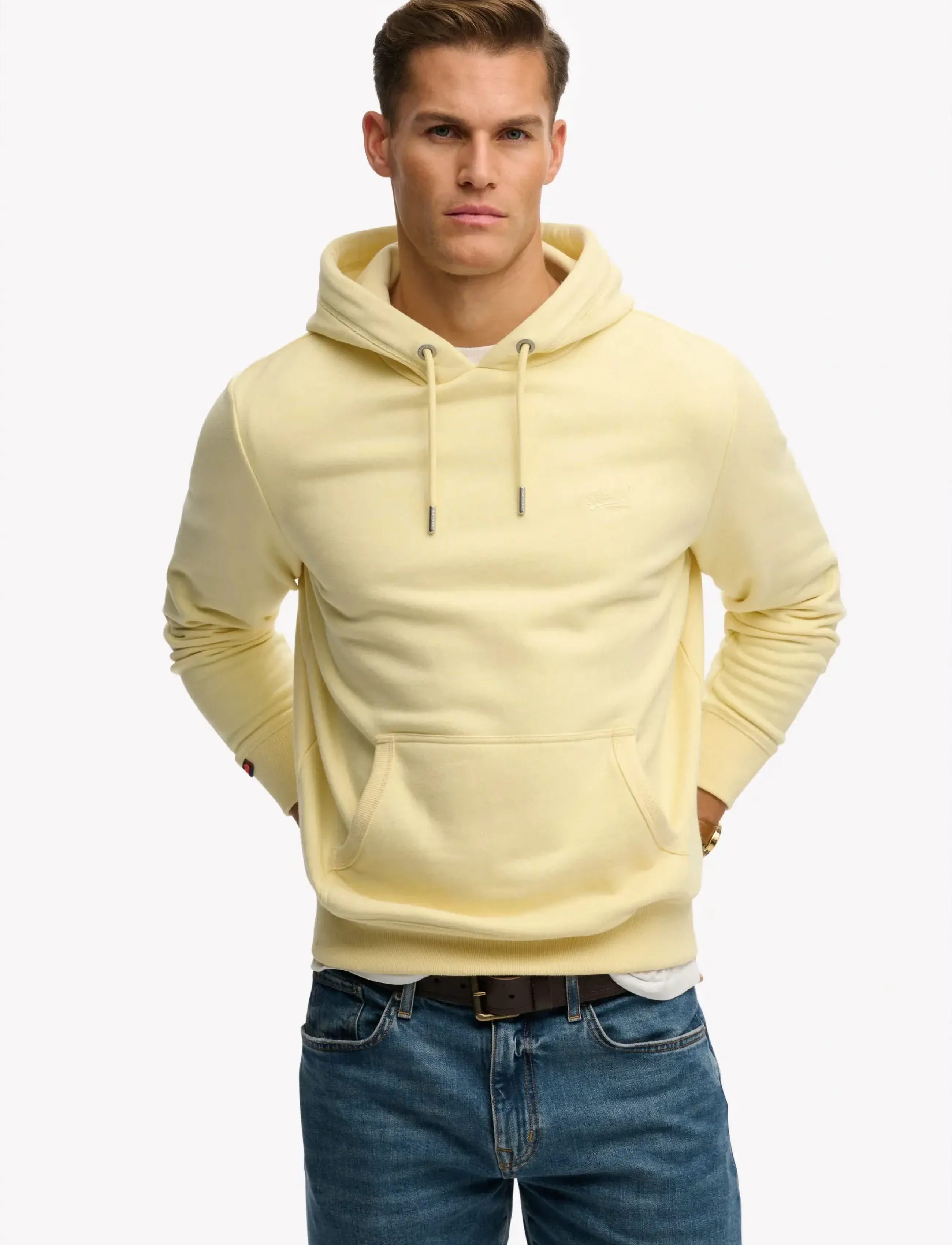 Superdry ESSENTIAL LOGO HOODIE HB - Sweatshirts - PASTEL YELLOW / yellow