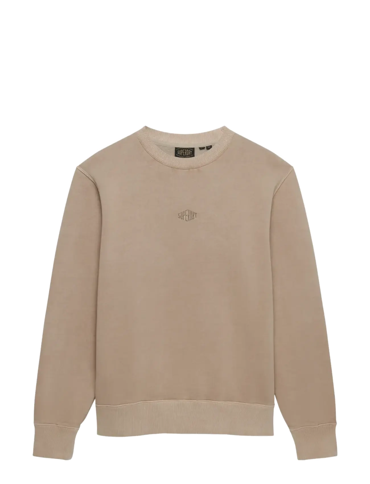 SUPERDRY Micro Logo Crew Beige - L - Herren