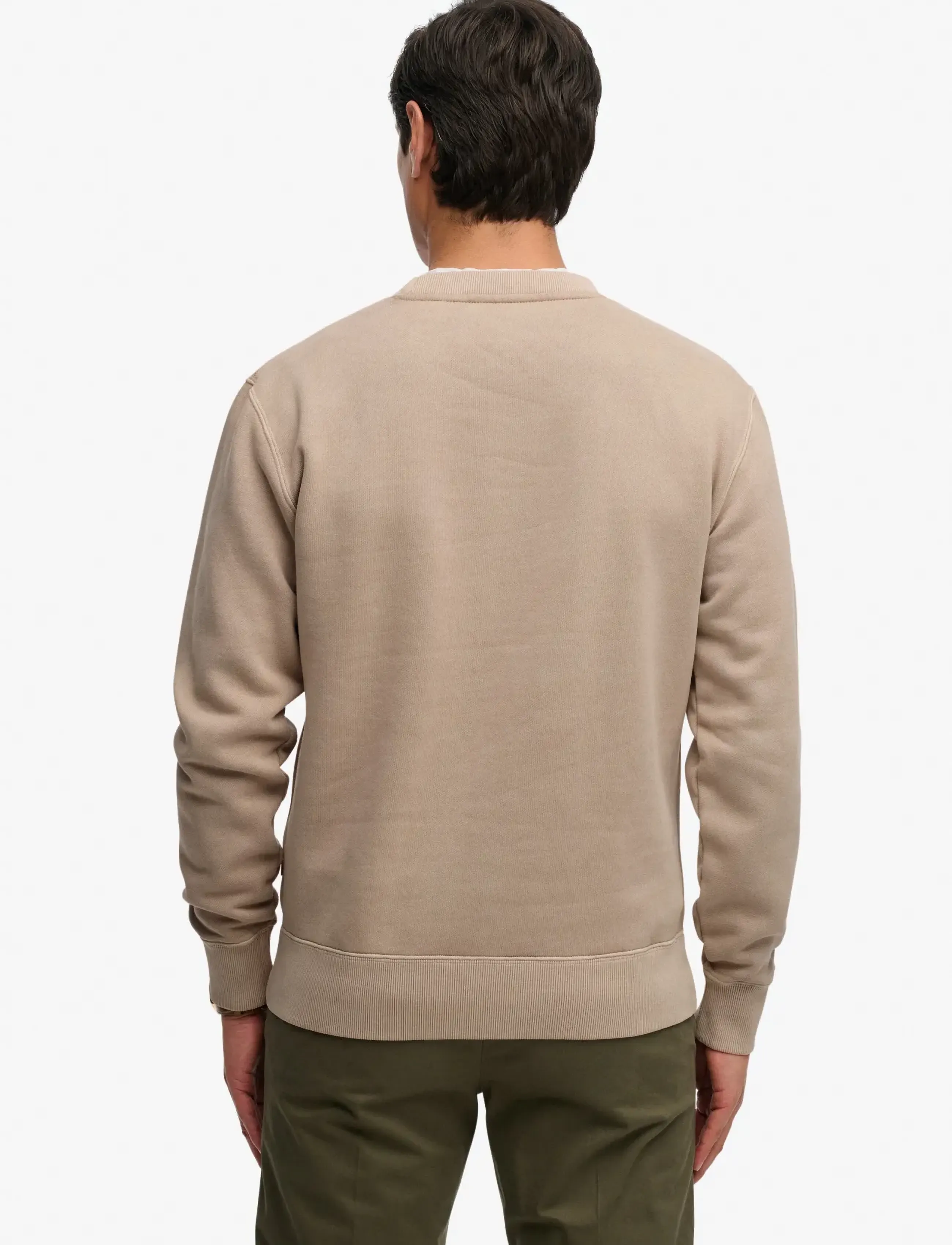 Superdry - MICRO LOGO CREW - kollektsioonid - light beige - 5